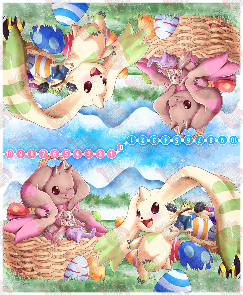 2021 Easter Digimon 2-Player Rubber Memory Sample