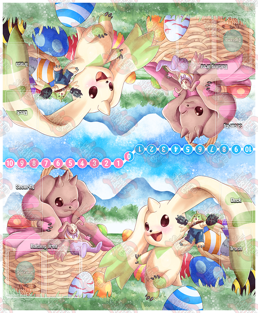 2021 Easter Digimon 2-Player Rubber Zones Sample