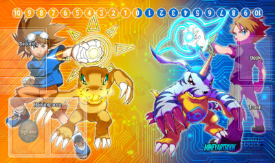 2021 May Mikeyartbook - Agumon x Gabuon 1-Player Sample Digimon Zones