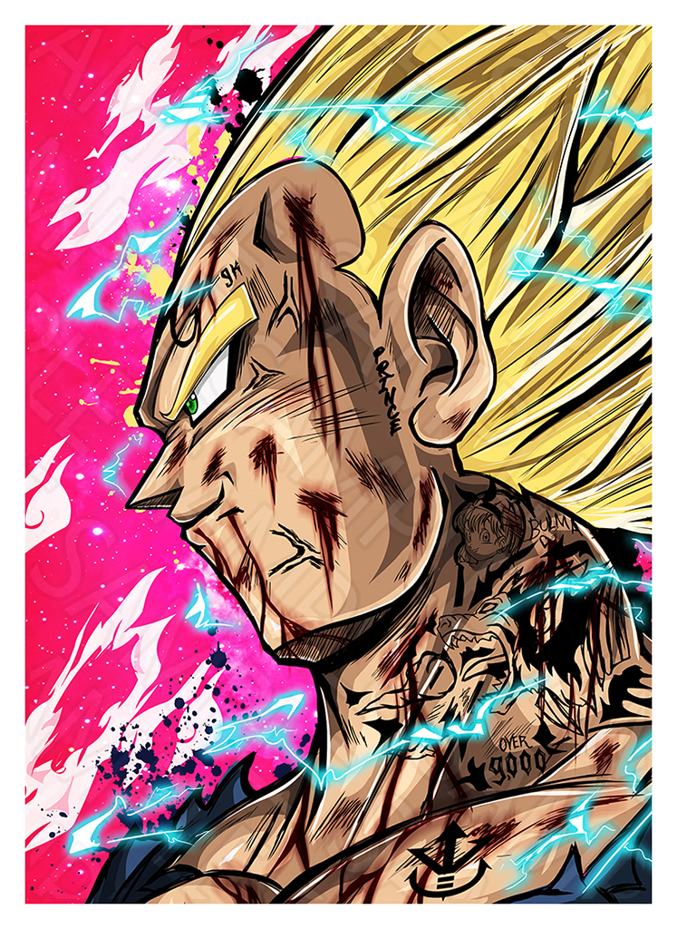 Majin Vegeta (Dragon Ball) DBZ Legacy Premium Art Print