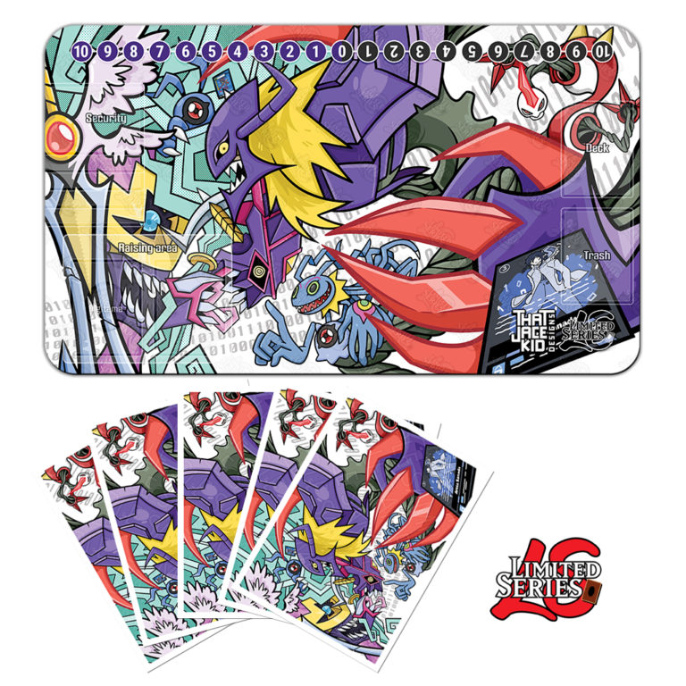 Digimon Diaboromon Playmat Tappetino Da Gioco CCG: 24x14 Pollici, Antiscivolo, Con Zone